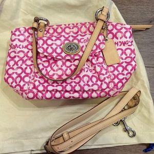 Coach pink hand bag